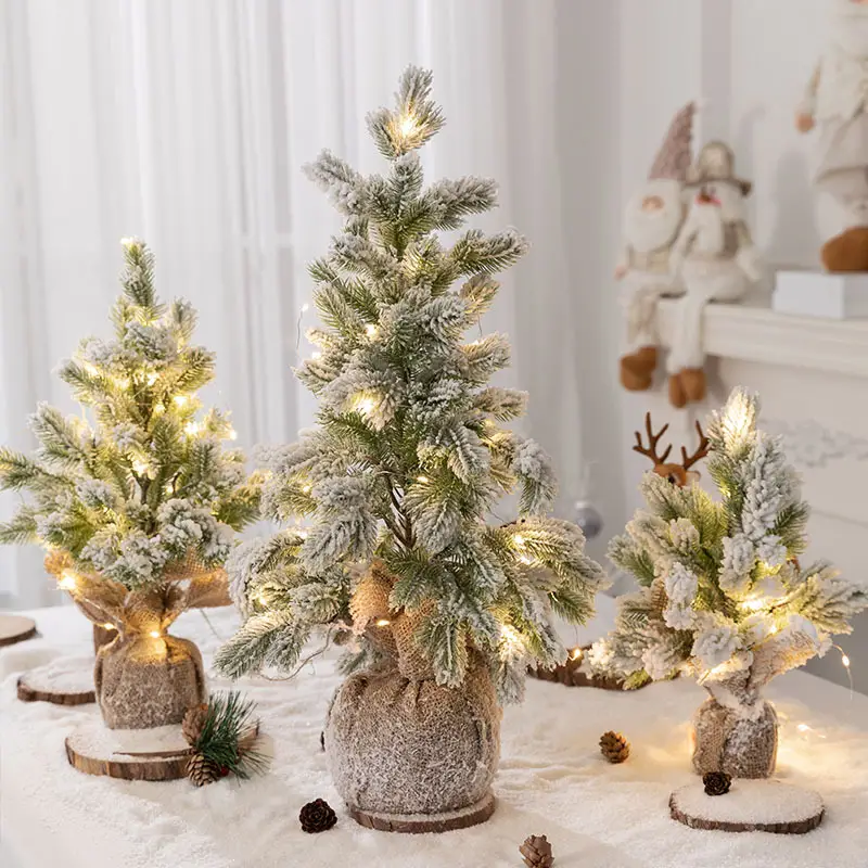 Artificial Snow White Christmas Tree Home Decoration Green - Temu